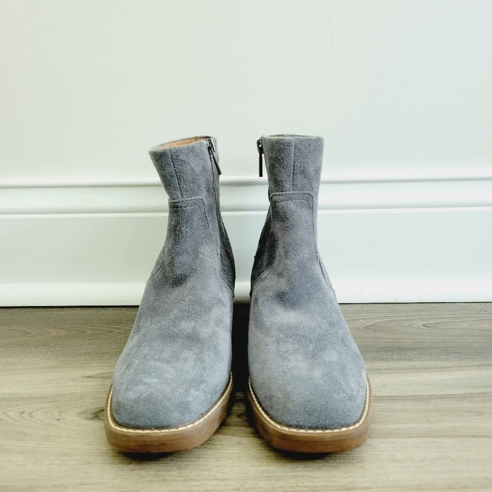 NEW LUCKY BRAND Blue Suede Leather Bootie